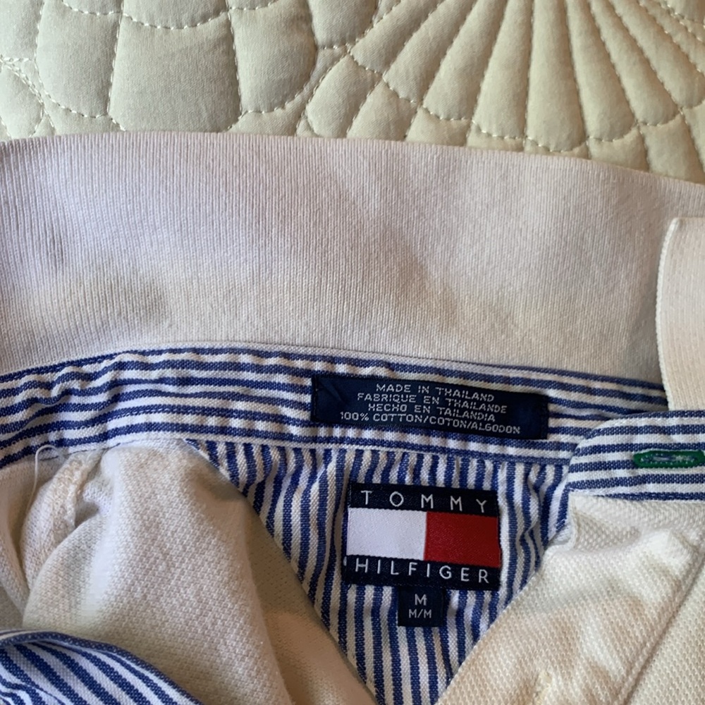 Tommy Hilfiger white polo shirt sleeve shirt. Preowned. Size M - Picture 8 of 8